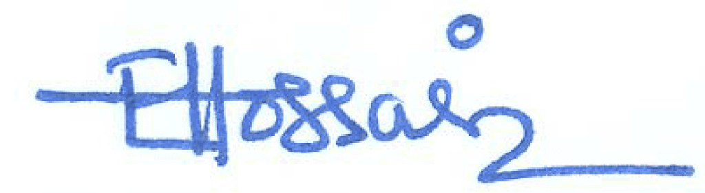 Prof. Dr. M. Enamul Hossain Signature